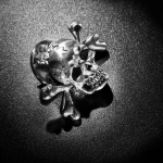 cult925 skull & bones pin